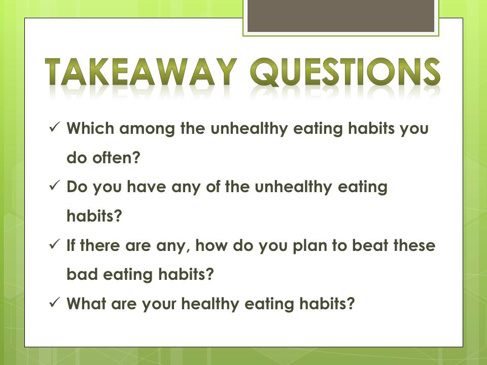 unhealthy eating_questions