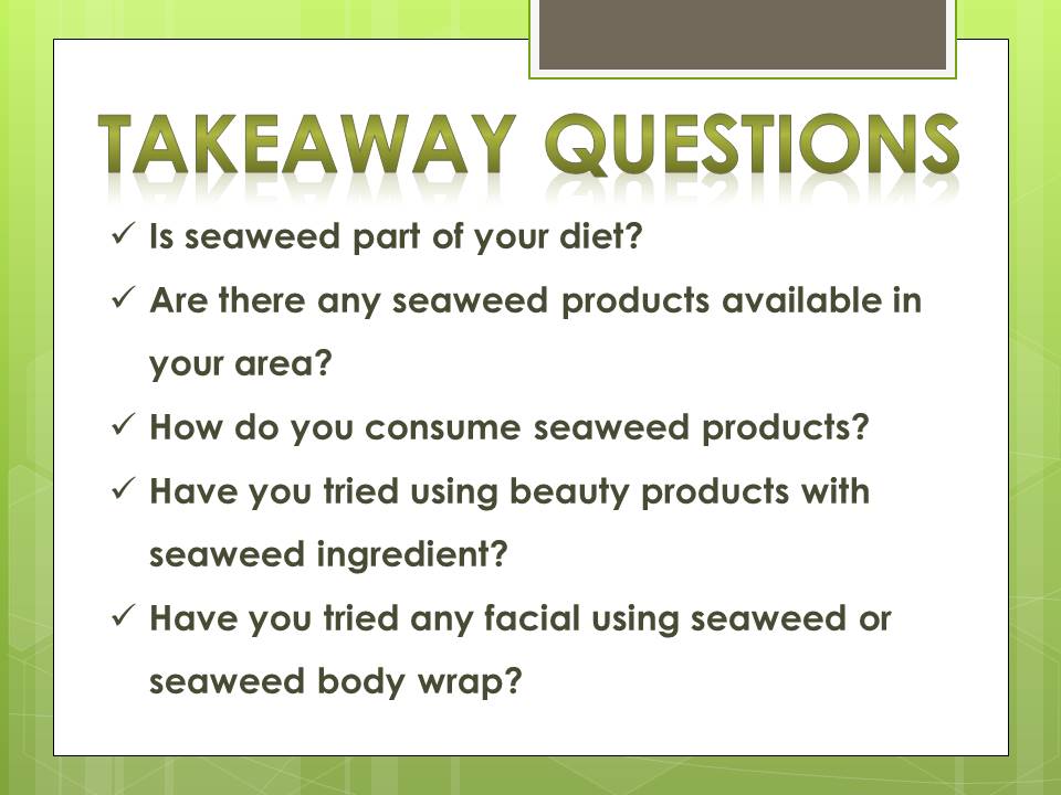 seaweeds for health and beauty