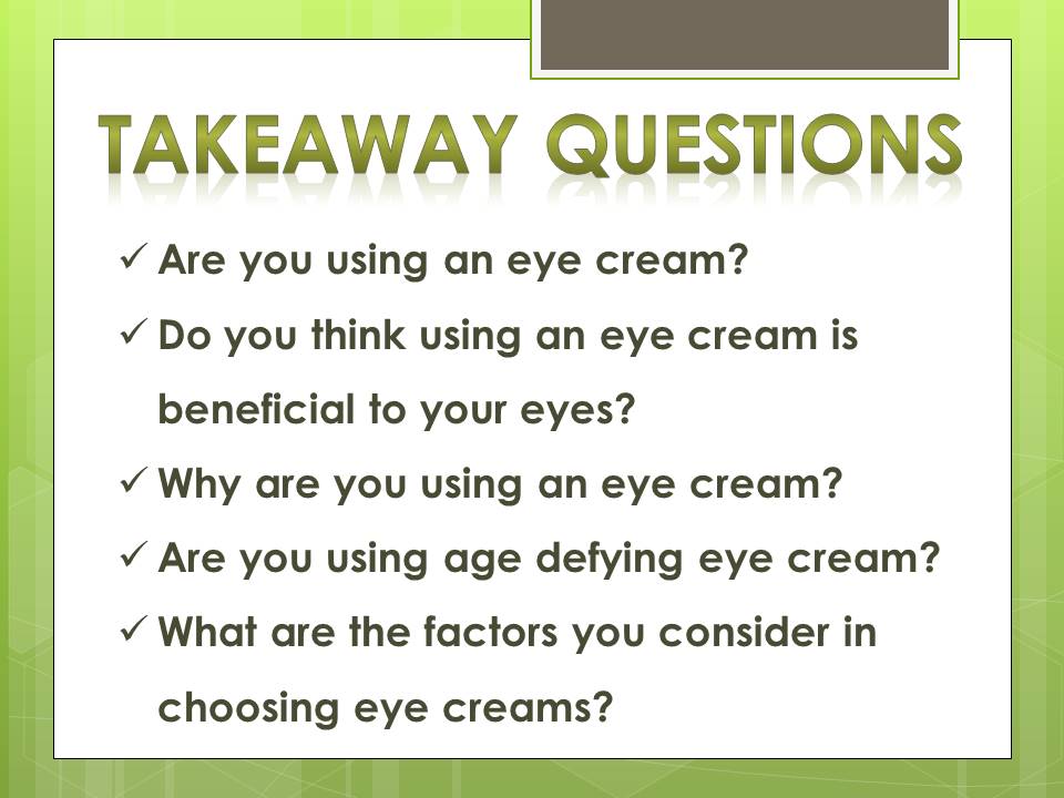 eye cream_questions