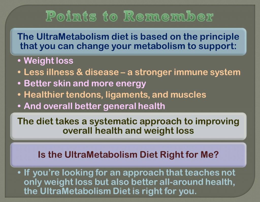 ultrametabolism diet